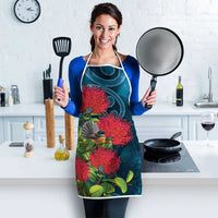 New Zealand Matariki Piwakawaka Apron Maori Koru With Pohutukawa Flowers LT05 - Polynesian Pride