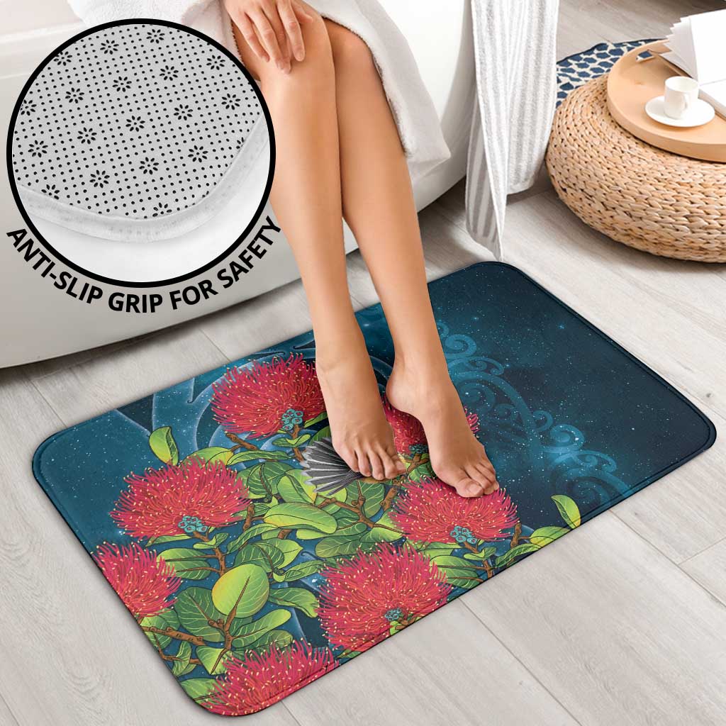 New Zealand Matariki Piwakawaka Bathroom Set Maori Koru With Pohutukawa Flowers LT05 - Polynesian Pride
