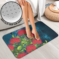 New Zealand Matariki Piwakawaka Bathroom Set Maori Koru With Pohutukawa Flowers LT05 - Polynesian Pride