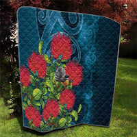 New Zealand Matariki Piwakawaka Quilt Maori Koru With Pohutukawa Flowers LT05 - Polynesian Pride