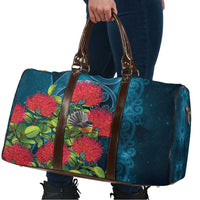 New Zealand Matariki Piwakawaka Travel Bag Maori Koru With Pohutukawa Flowers LT05 - Polynesian Pride