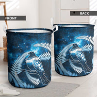New Zealand Matariki Laundry Basket Pigeon Kereru Maori Fern Art LT05 - Polynesian Pride