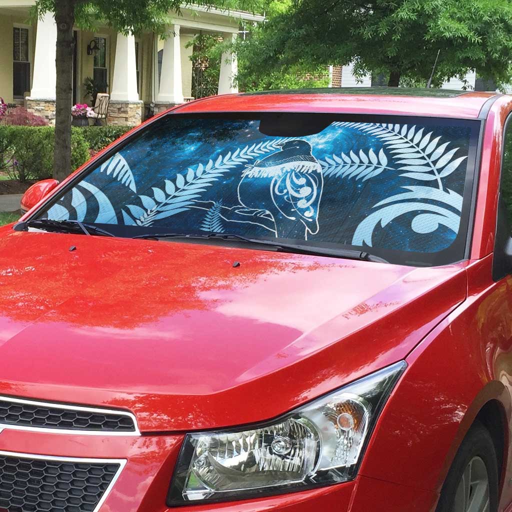 New Zealand Matariki Auto Sun Shade Pigeon Kereru Maori Fern Art LT05 - Polynesian Pride