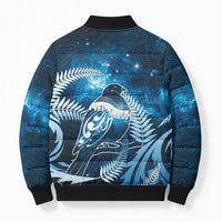 New Zealand Matariki Bomber Puffer Jacket Pigeon Kereru Maori Fern Art LT05 - Polynesian Pride