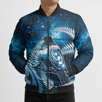 New Zealand Matariki Bomber Puffer Jacket Pigeon Kereru Maori Fern Art LT05 - Polynesian Pride