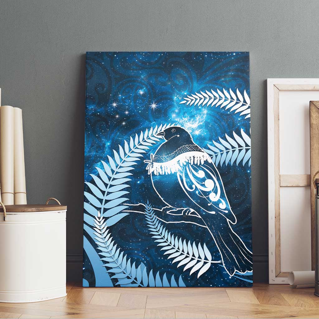 New Zealand Matariki Canvas Wall Art Pigeon Kereru Maori Fern Art LT05 - Polynesian Pride