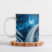New Zealand Matariki Ceramic Mug Pigeon Kereru Maori Fern Art LT05 Blue - Polynesian Pride