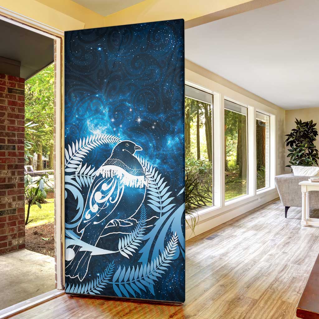 New Zealand Matariki Door Cover Pigeon Kereru Maori Fern Art LT05 - Polynesian Pride