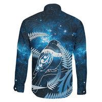 New Zealand Matariki Family Matching Off Shoulder Short Dress and Hawaiian Shirt Pigeon Kereru Maori Fern Art LT05 - Polynesian Pride