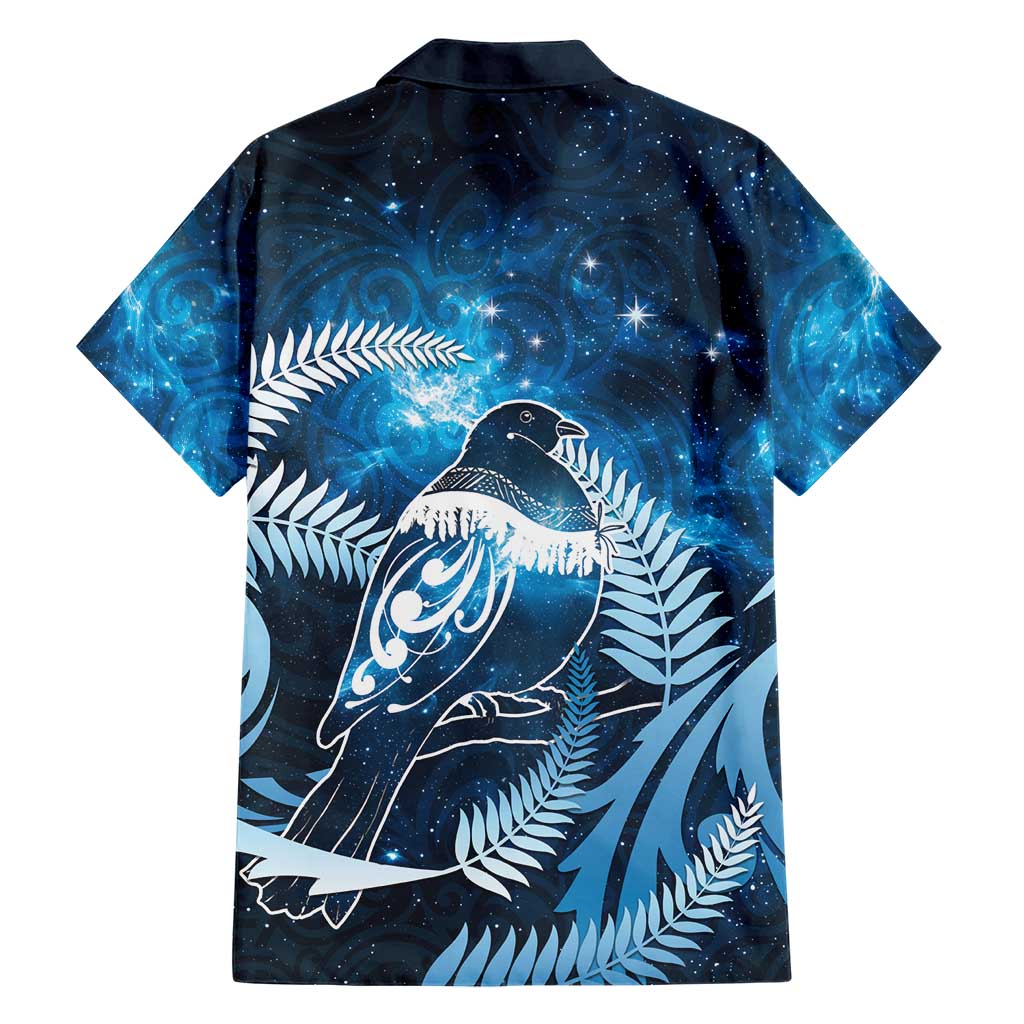 New Zealand Matariki Family Matching Puletasi and Hawaiian Shirt Pigeon Kereru Maori Fern Art LT05 - Polynesian Pride