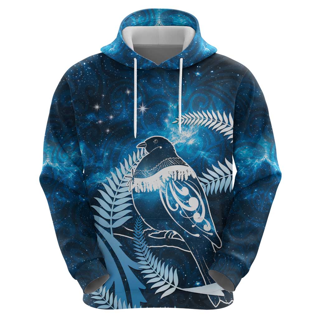 New Zealand Matariki Hoodie Pigeon Kereru Maori Fern Art LT05 - Polynesian Pride
