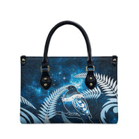 New Zealand Matariki Leather Bag Pigeon Kereru Maori Fern Art LT05 - Polynesian Pride
