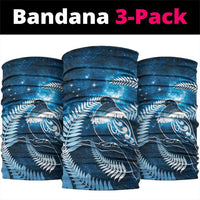 New Zealand Matariki Neck Gaiter Pigeon Kereru Maori Fern Art LT05 package One Size: 25*50cm Blue - Polynesian Pride