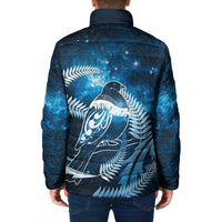 New Zealand Matariki Padded Jacket Pigeon Kereru Maori Fern Art LT05 - Polynesian Pride