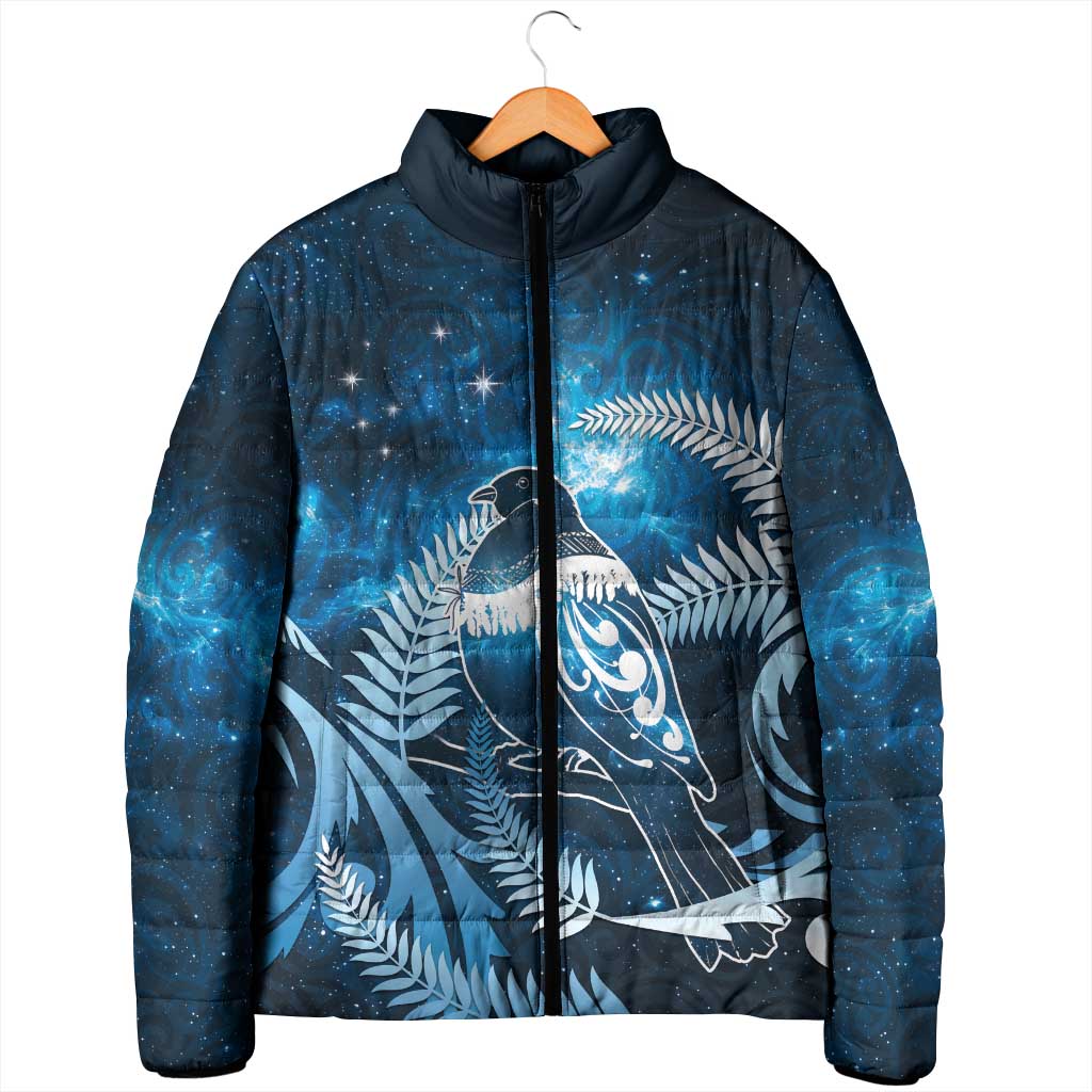 New Zealand Matariki Padded Jacket Pigeon Kereru Maori Fern Art LT05 - Polynesian Pride