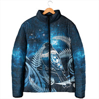 New Zealand Matariki Padded Jacket Pigeon Kereru Maori Fern Art LT05 - Polynesian Pride