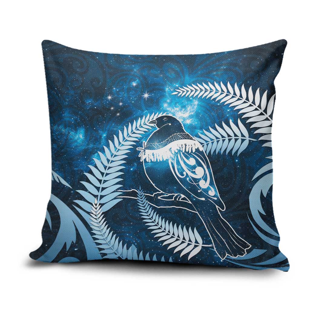 New Zealand Matariki Pillow Cover Pigeon Kereru Maori Fern Art LT05 Blue - Polynesian Pride