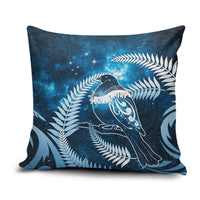 New Zealand Matariki Pillow Cover Pigeon Kereru Maori Fern Art LT05 Blue - Polynesian Pride
