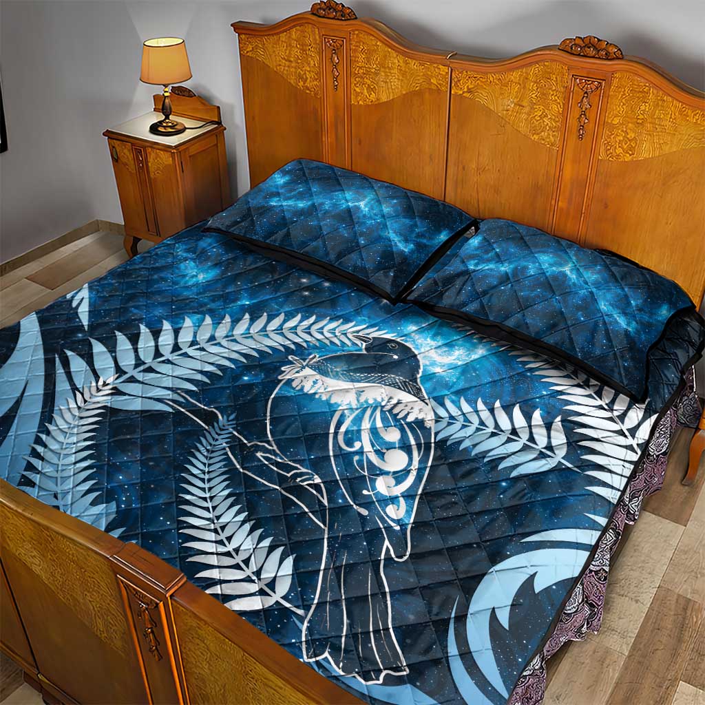 New Zealand Matariki Quilt Bed Set Pigeon Kereru Maori Fern Art LT05 - Polynesian Pride