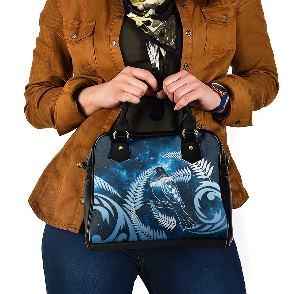 New Zealand Matariki Shoulder Handbag Pigeon Kereru Maori Fern Art LT05 - Polynesian Pride