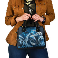New Zealand Matariki Shoulder Handbag Pigeon Kereru Maori Fern Art LT05 - Polynesian Pride