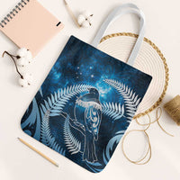 New Zealand Matariki Tote Bag Pigeon Kereru Maori Fern Art LT05 White Strap One Size Blue - Polynesian Pride