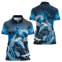 New Zealand Matariki Women Polo Shirt Pigeon Kereru Maori Fern Art LT05 - Polynesian Pride