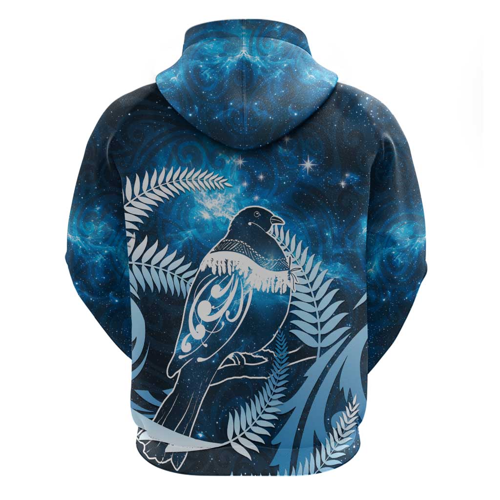 New Zealand Matariki Zip Hoodie Pigeon Kereru Maori Fern Art LT05 - Polynesian Pride