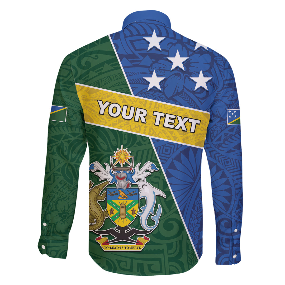 Personalised Solomon Islands Independence Day Family Matching Off Shoulder Maxi Dress and Hawaiian Shirt With Coat Of Arms LT05 - Polynesian Pride