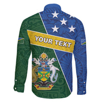 Personalised Solomon Islands Independence Day Family Matching Short Sleeve Bodycon Dress and Hawaiian Shirt With Coat Of Arms LT05 - Polynesian Pride