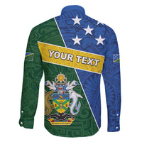 Personalised Solomon Islands Independence Day Family Matching Summer Maxi Dress and Hawaiian Shirt With Coat Of Arms LT05 - Polynesian Pride