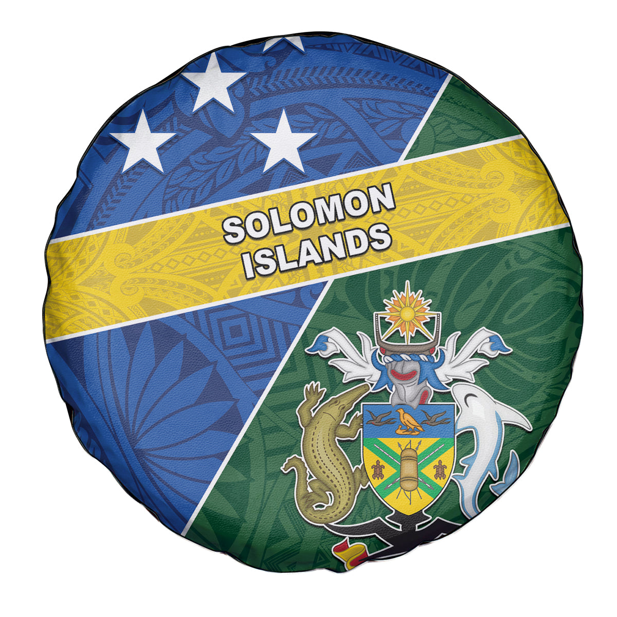 Solomon Islands Independence Day Spare Tire Cover With Coat Of Arms