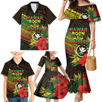 Personalized Hawaii Born and Raised Family Matching Mermaid Dress and Hawaiian Shirt Kanaka Maoli Flag Day LT05 - Polynesian Pride
