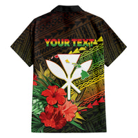 Personalized Hawaii Born and Raised Family Matching Off Shoulder Maxi Dress and Hawaiian Shirt Kanaka Maoli Flag Day LT05 - Polynesian Pride