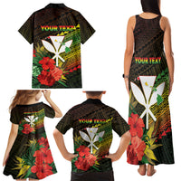 Personalized Hawaii Born and Raised Family Matching Tank Maxi Dress and Hawaiian Shirt Kanaka Maoli Flag Day LT05 - Polynesian Pride