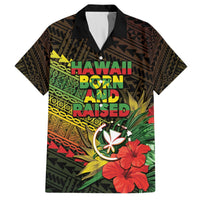 Personalized Hawaii Born and Raised Hawaiian Shirt Kanaka Maoli Flag Day LT05 Reggae - Polynesian Pride