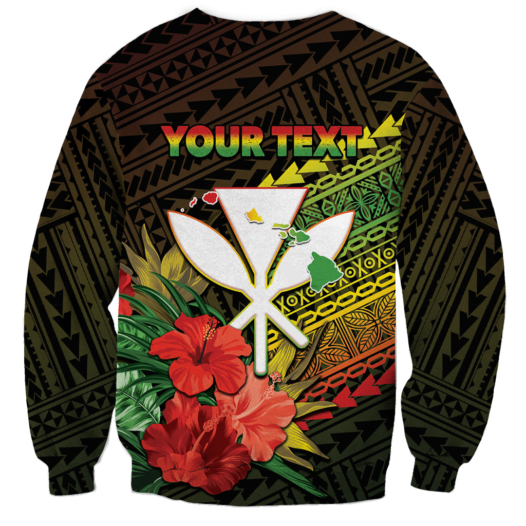 Personalized Hawaii Born and Raised Sweatshirt Kanaka Maoli Flag Day LT05 - Polynesian Pride
