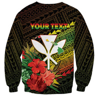 Personalized Hawaii Born and Raised Sweatshirt Kanaka Maoli Flag Day LT05 - Polynesian Pride