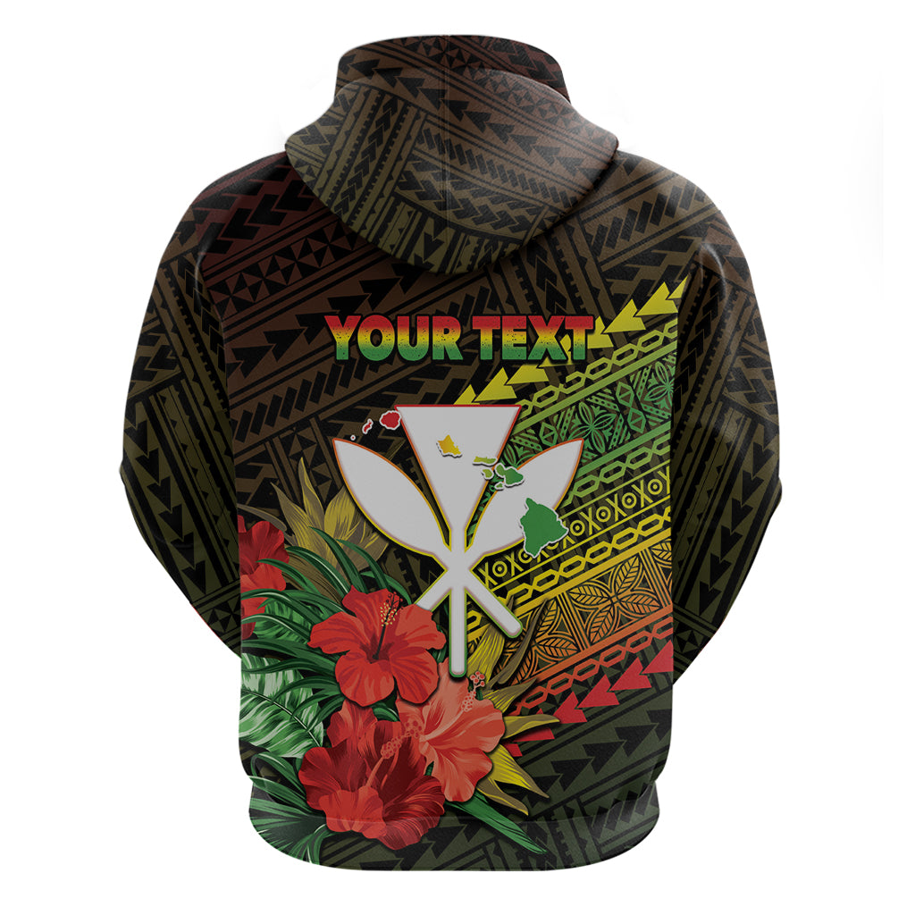 Personalized Hawaii Born and Raised Zip Hoodie Kanaka Maoli Flag Day LT05 - Polynesian Pride