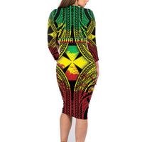 Personalised Wallis and Futuna Territory Day Family Matching Long Sleeve Bodycon Dress and Hawaiian Shirt Polynesian Pattern Simple Style LT05 - Polynesian Pride