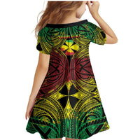 Personalised Wallis and Futuna Territory Day Family Matching Mermaid Dress and Hawaiian Shirt Polynesian Pattern Simple Style LT05 - Polynesian Pride