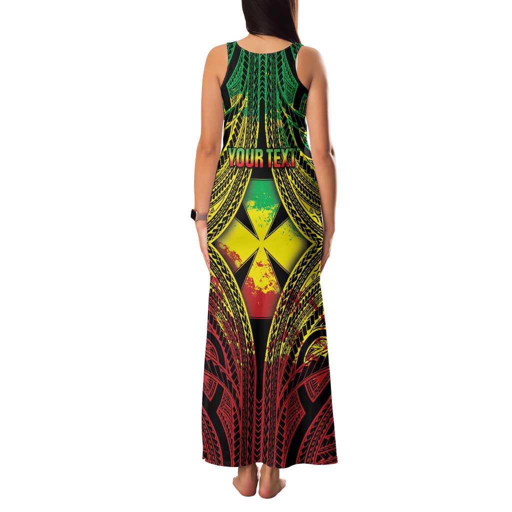 Personalised Wallis and Futuna Territory Day Family Matching Tank Maxi Dress and Hawaiian Shirt Polynesian Pattern Simple Style LT05 - Polynesian Pride