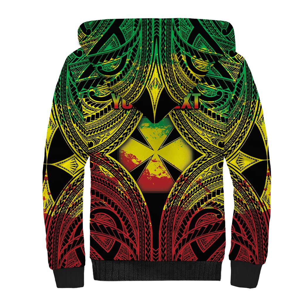 Personalised Wallis and Futuna Territory Day Sherpa Hoodie Polynesian Pattern Simple Style LT05 - Polynesian Pride