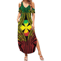 Personalised Wallis and Futuna Territory Day Summer Maxi Dress Polynesian Pattern Simple Style LT05 Women Reggae - Polynesian Pride