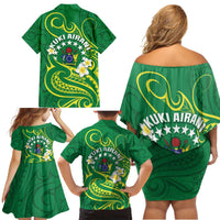 Cook Islands Happy Constitution Day Family Matching Off Shoulder Short Dress and Hawaiian Shirt Pattern Tribal Art LT05 - Polynesian Pride