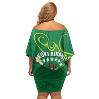 Cook Islands Happy Constitution Day Family Matching Off Shoulder Short Dress and Hawaiian Shirt Pattern Tribal Art LT05 - Polynesian Pride