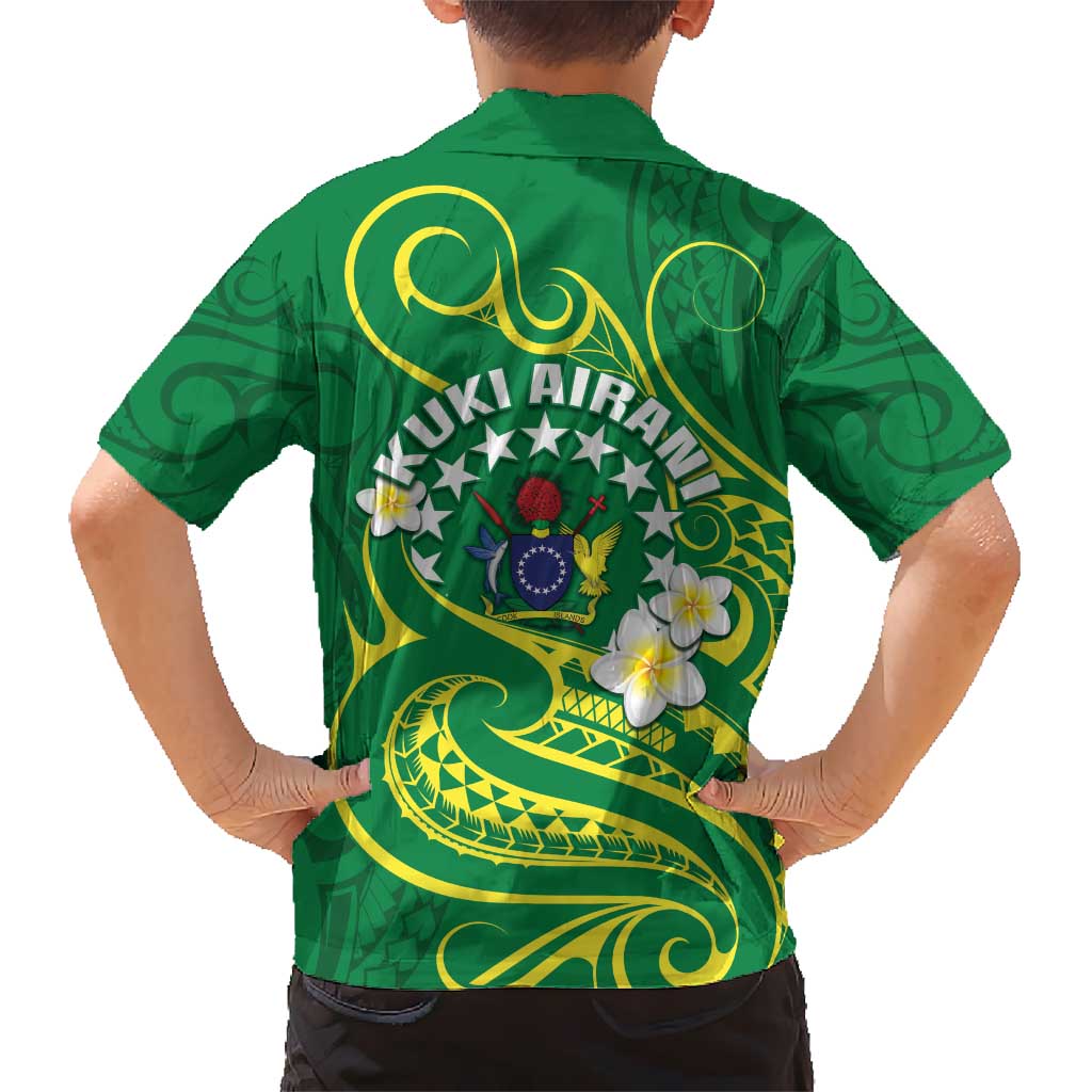 Cook Islands Happy Constitution Day Kid Hawaiian Shirt Pattern Tribal Art LT05 - Polynesian Pride
