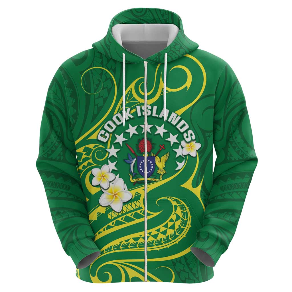 Cook Islands Happy Constitution Day Zip Hoodie Pattern Tribal Art LT05 - Polynesian Pride