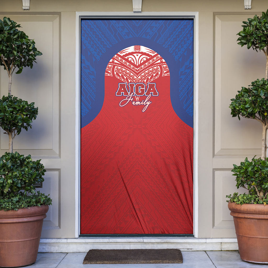Aiga Samoa Door Cover Aiga Is Everything LT05 Red - Polynesian Pride