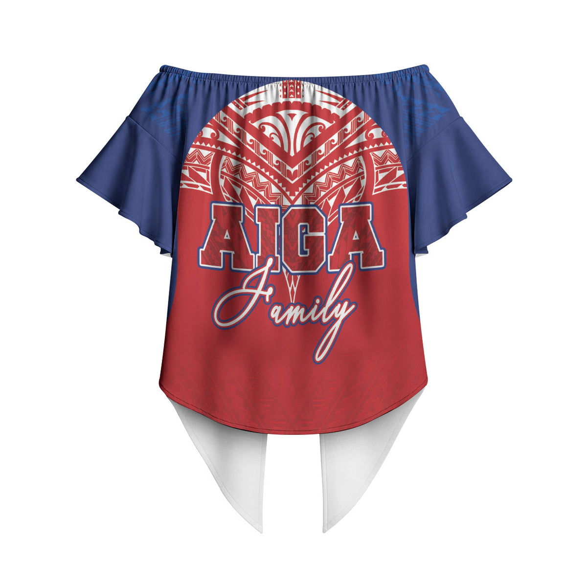 Aiga Samoa Off Shoulder Wrap Waist Top Aiga Is Everything LT05 - Polynesian Pride
